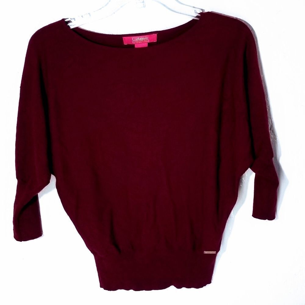 Catherine MaLandrino Cranberry Knit Top